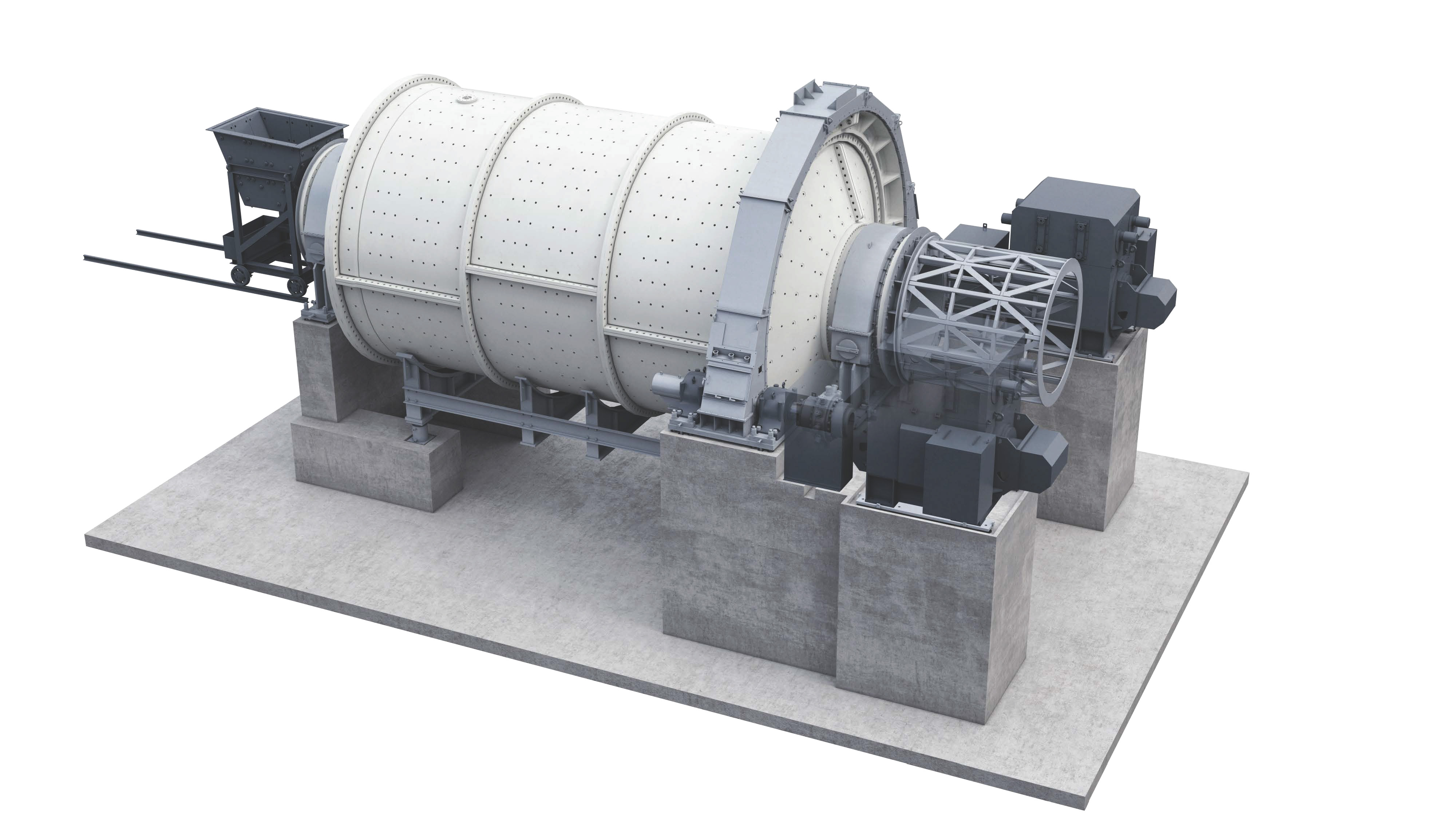 Render of Metso ball mill