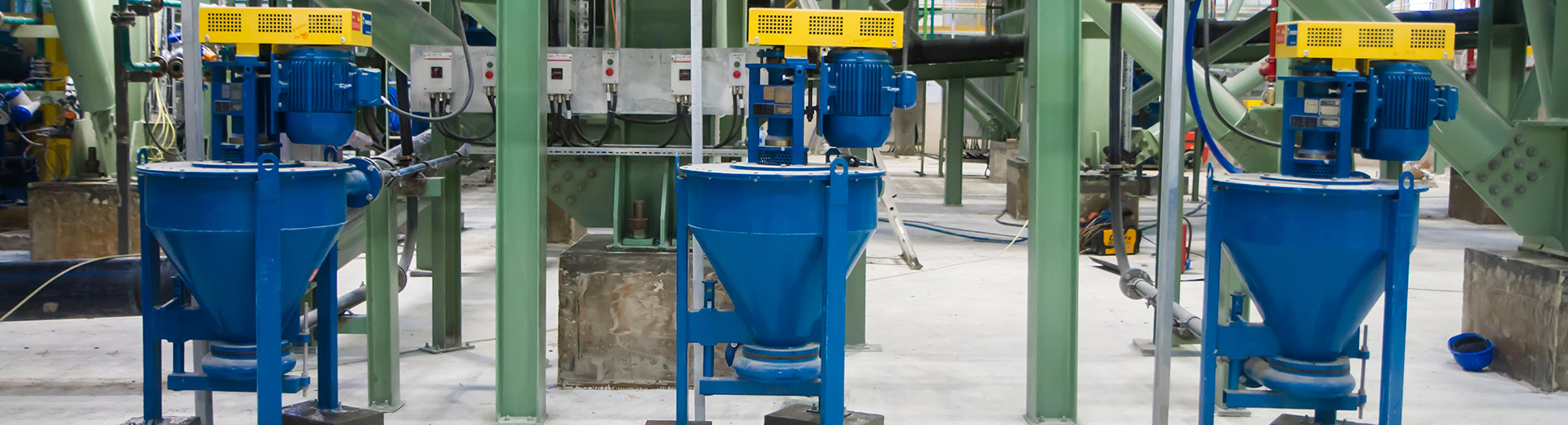 Vertical froth pump in a process plant.